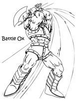 coloriage yugioh battle ox